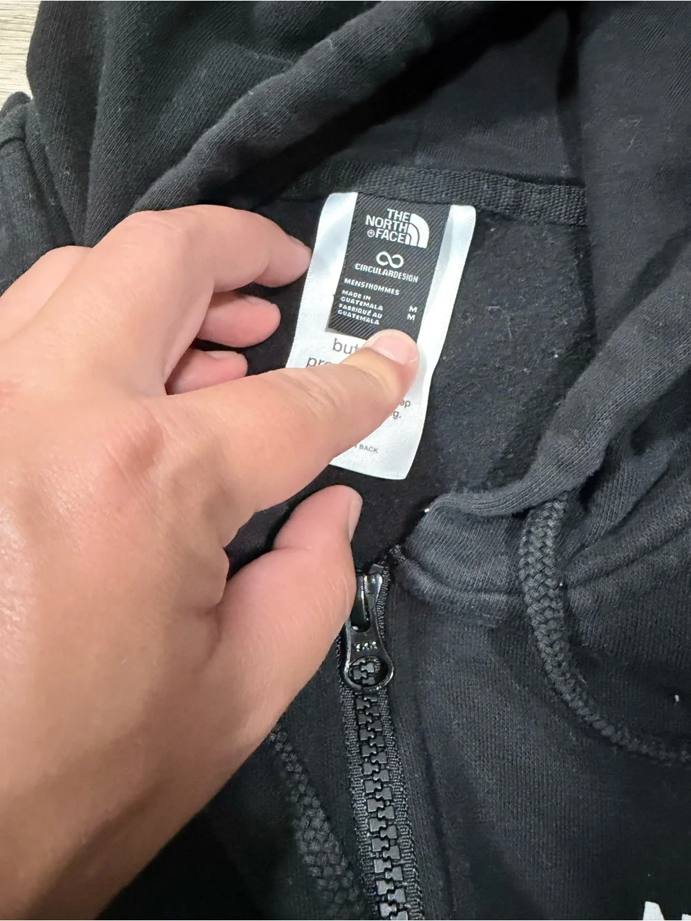 The North Face Black Zip-Up Hooded Sweatshirt